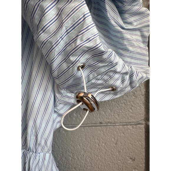 Women's Maje Bleus Ririsa Striped Cotton Midi Shirt Dress size 36 Streetwear - Picture 6 of 6